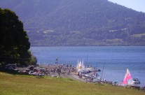 La playa y el lago