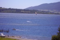 La playa y el lago