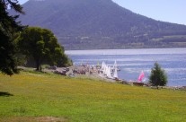 La playa y el lago